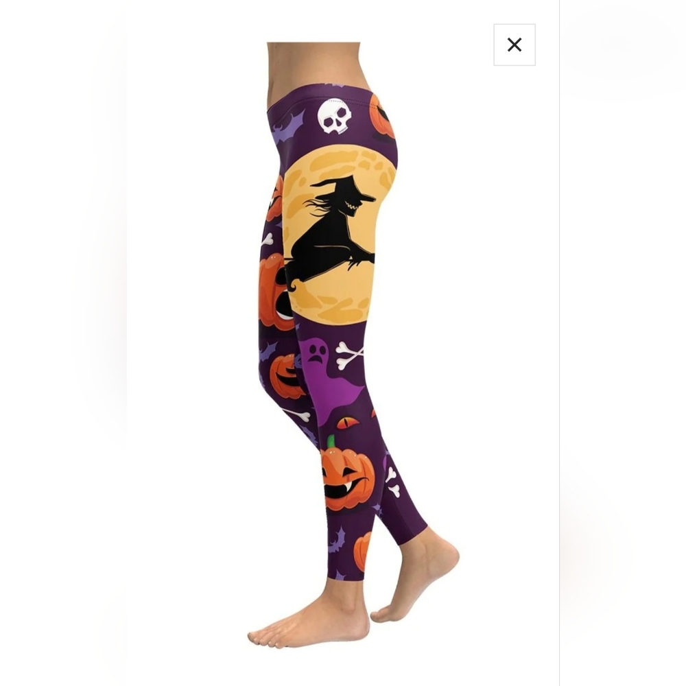 Fiercepulse Halloween Witch Leggings, Size M